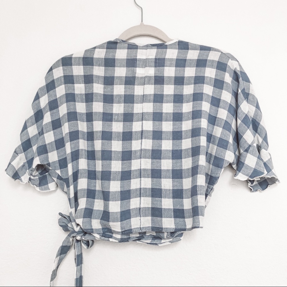 Rails Check Athena Wrap Top Periwinkle Size Xs - image 8